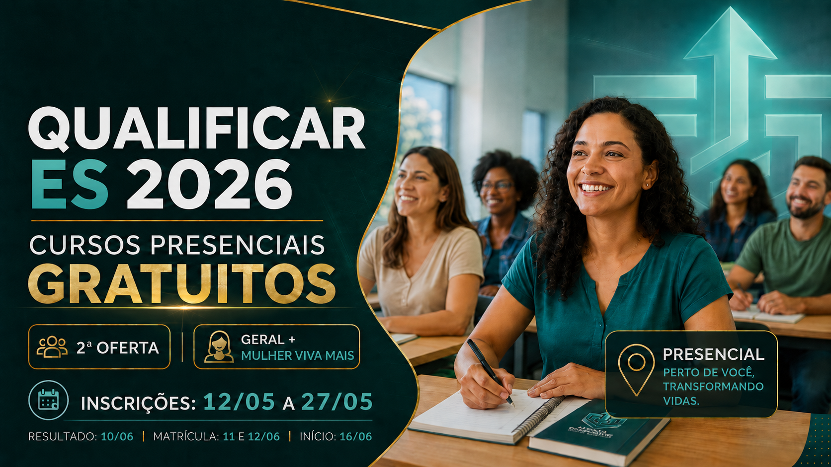 Qualificar ES 2026 abre 2ª oferta de cursos presenciais gratuitos